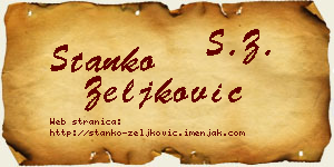 Stanko Zeljković vizit kartica